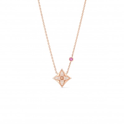 LOUIS VUITTON COLOR BLOSSOM QIXI LIMITED EDITION BB STAR PENDANT, PINK GOLD, PINK SAPPHIRE AND DIAMONDS Q03274